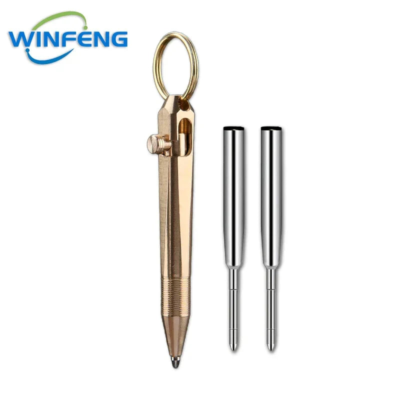 Tactical Mini Pen | Brass Keychain Self-Defense Tool