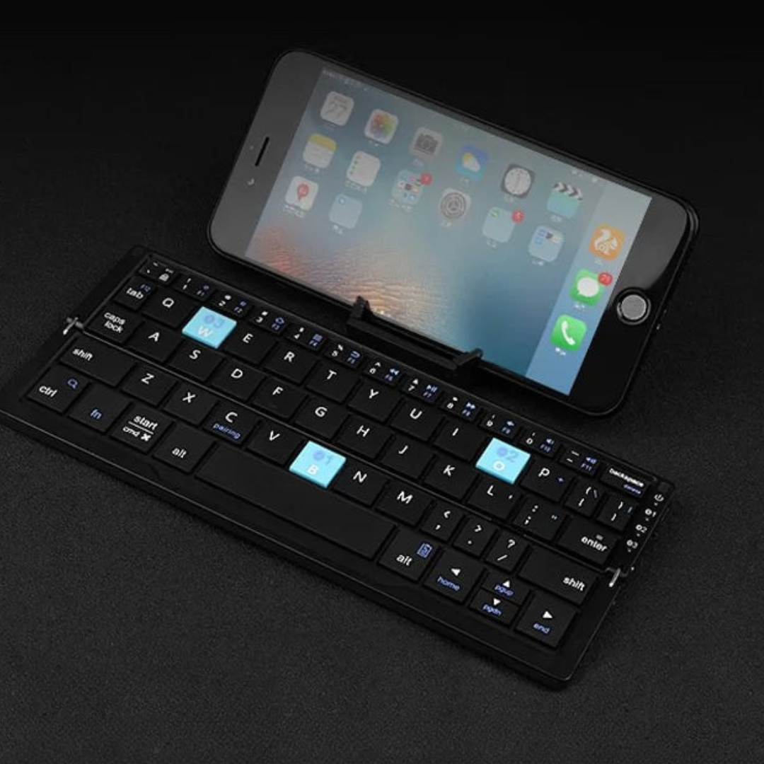 Foldable Bluetooth Keyboard | Magnetic Phone Stand Design